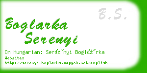 boglarka serenyi business card